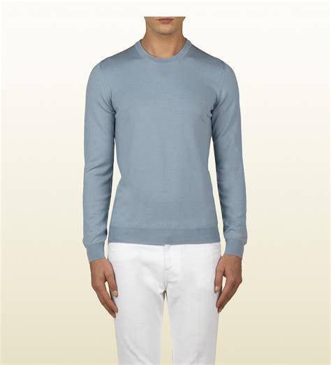 gucci light blue crew neck|Men's Designer Luxury Crew Neck Sweaters .